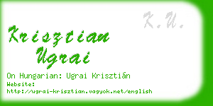 krisztian ugrai business card